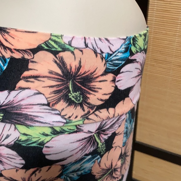 PINK hibiscus Hawaiian flower pencil skirt medium - Picture 6 of 7